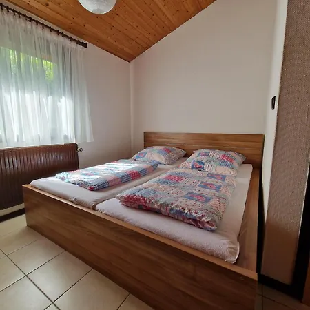 Wooden Bungalow With A Terrace In A Wooded Area Berneburg