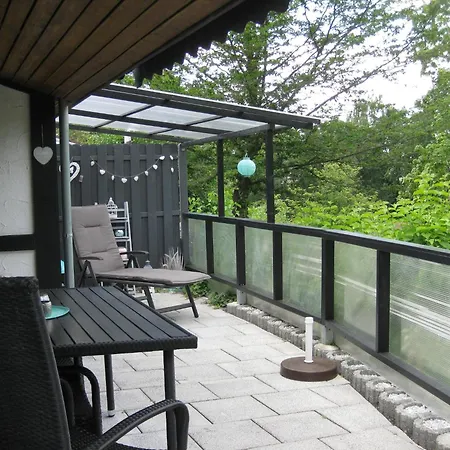 Wooden Bungalow With A Terrace In A Wooded Area Berneburg